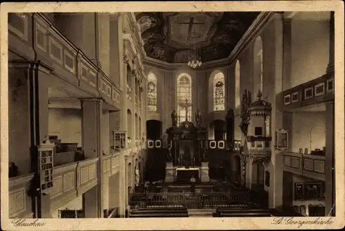 Ak Glauchau in Sachsen, St. Georgenkirche, Innenansicht