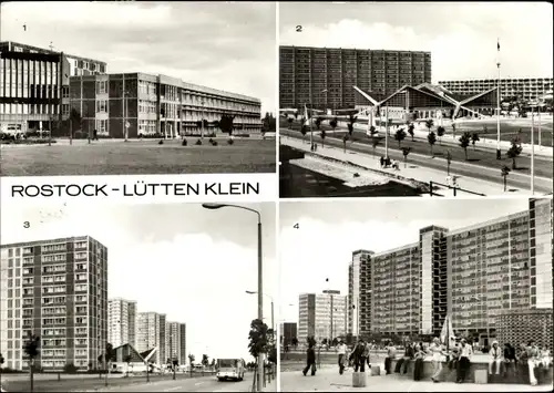 Ak Lütten Klein Rostock, BPS der SED John Schehr, Mehrzweckhalle, Warnowallee