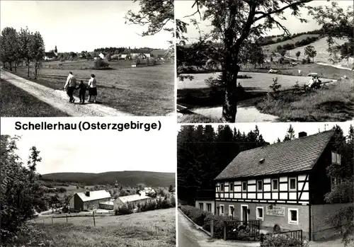 Ak Schellerhau Altenberg im Erzgebirge, Ortsansichten, Gebäude