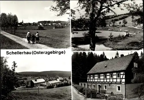 Ak Schellerhau Altenberg im Erzgebirge, Ortsansichten, Gebäude