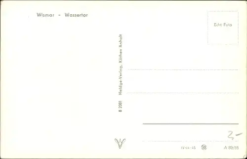 Ak Hansestadt Wismar, Wassertor
