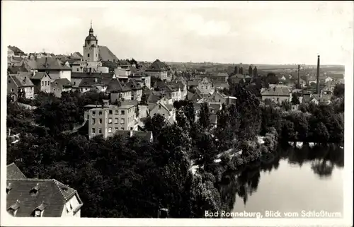 Ak Ronneburg Thüringen, Blick vom Schlossturm auf den Ort