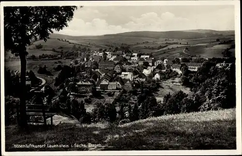 Ak Lauenstein Erzgebirge, Blick auf den Ort