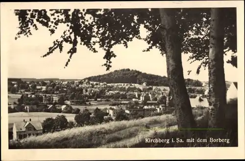 Ak Kirchberg in Sachsen, mit dem Borberg, Panorama