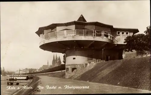 Ak Köln am Rhein, Die Bastei mit Rheinpanorama
