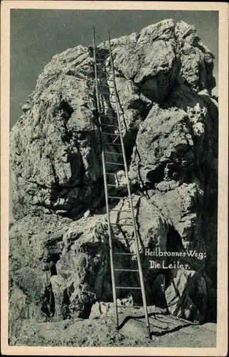Ak Oberstdorf im Oberallgäu, Heilbronner Weg, Die Leiter