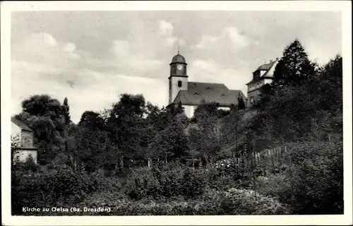 Ak Oelsa Rabenau im Erzgebirge Sachsen, Kirche