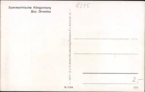 Ak Klingenberg im Erzgebirge Sachsen, Blick auf den Ort mit Kirche, Umgebung