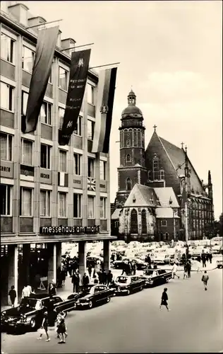 Ak Leipzig in Sachsen, Messehaus am Markt, Thomaskirche