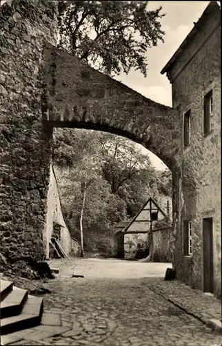 Ak Radeberg in Sachsen, Blick in den Hof vom Schloss Klippenstein