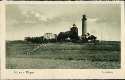 Ak Arkona Putgarten auf Rügen, Leuchttürme am Kap Arkona