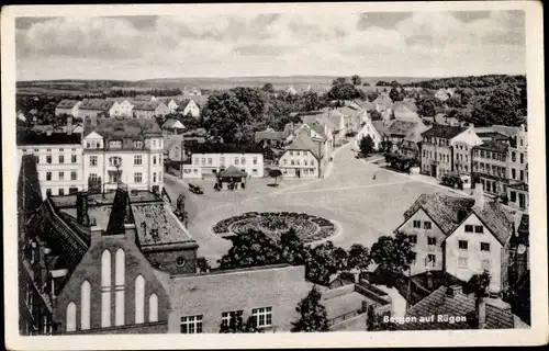 Ak Bergen auf der Insel Rügen, Teilansicht