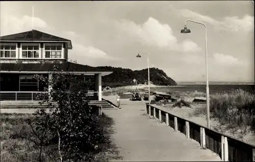 Ak Ostseebad Baabe auf Rügen, Gaststätte am Strand