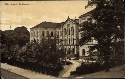 Ak Göttingen, Partie am Auditorium, Vorderansicht