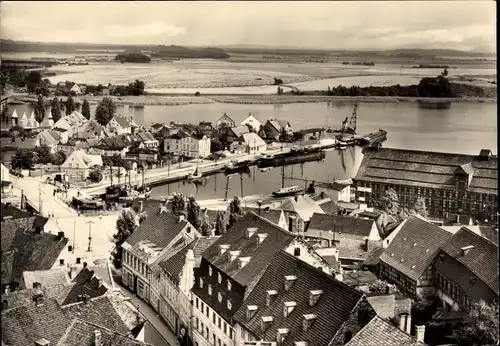 Ak Wolgast in Mecklenburg Vorpommern, Blick auf den Hafen