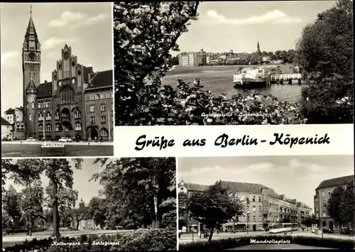 Ak Berlin Köpenick, Rathaus, Anlegestelle Luisenhain, Kulturpark, Schloßinsel