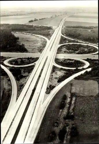 Ak Schönefeld bei Berlin, Schönefelder Kreuz, Autobahn