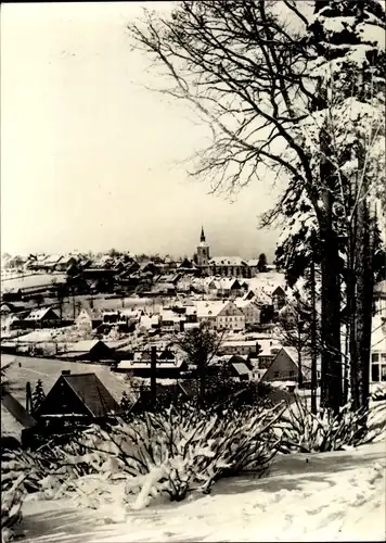 Ak Jöhstadt im Erzgebirge Sachsen, Winteransicht