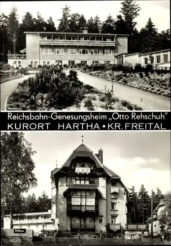 Ak Hartha Hintergersdorf Tharandt im Erzgebirge, Reichsbahn-Genesungsheim Otto Rehschuh