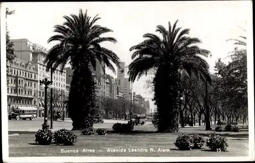 Ak Buenos Aires Argentinien, Avenida Leandro N. Alem