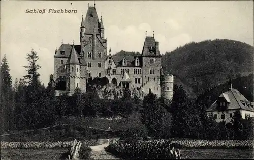 Ak Broc Bruck Kanton Freiburg Schweiz, Schloss Fischhorn