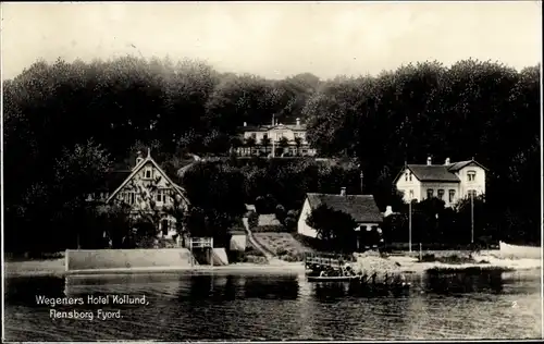 Ak Kollund Aabenraa Dänemark, Wegeners Hotel Kollund, Flensborg Fyord, Flensburger Förde