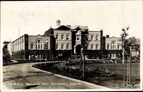 Ak Edmonton Alberta Kanada, G.W.V.A. Memorial Hall