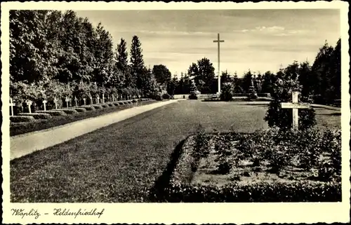 Ak Waplewo Waplitz Ostpreußen, Heldenfriedhof, Soldatengräber