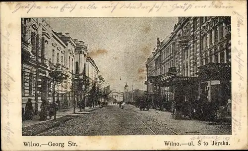 Ak Vilnius Wilna Wilno Litauen, Georg Straße