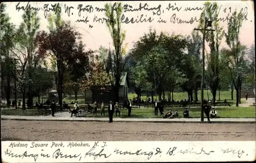 Ak Hoboken New Jersey USA, Hudson Square Park