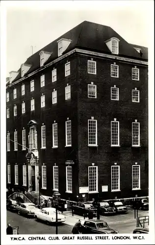 Ak London City England, Great Russell Street, YWCA Central Club