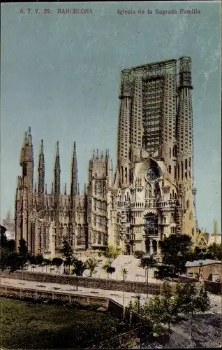 Ak Barcelona Katalonien Spanien, Iglesia de la Sagrada Familia