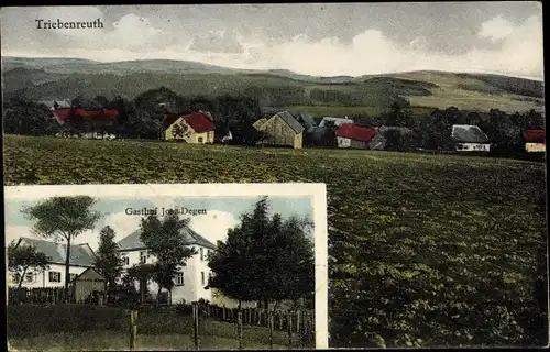 Ak Triebenreuth Stadtsteinach Oberfranken, Gasthof, Blick auf den Ort