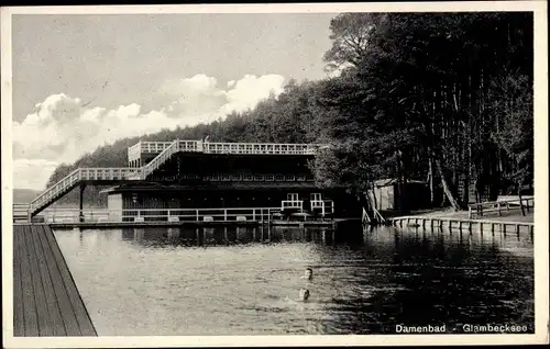 Ak Krackow in Vorpommern, Restaurant Am Glambecksee, Damenbad