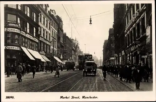Ak Manchester England, Market Street