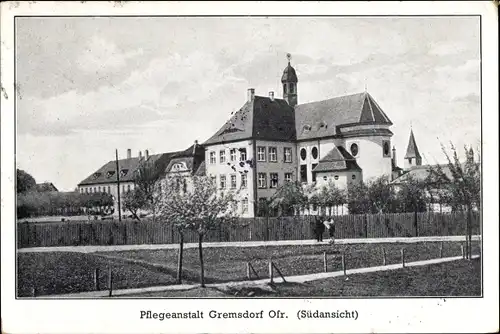 Ak Gremsdorf Mittelfranken, Die Südansicht der Pflegeanstalt