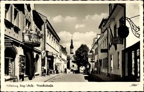 Ak Bad Kötzting im Bayerischen Wald, Marktstraße