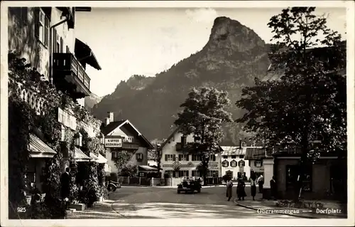 Ak Oberammergau in Oberbayern, Dorfplatz