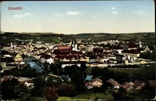 Ak Eichstätt in Oberbayern, Panorama vom Ort