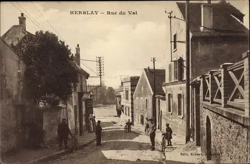 Ak Herblay Val d’Oise, Rue du Val