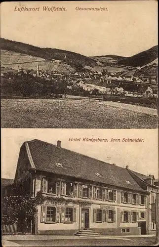 Ak Wolfstein in der Pfalz, Gesamtansicht, Hotel Königsberg