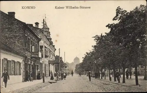 Ak Kaunas Kowno Kauen Litauen, Kaiser Wilhelm Straße