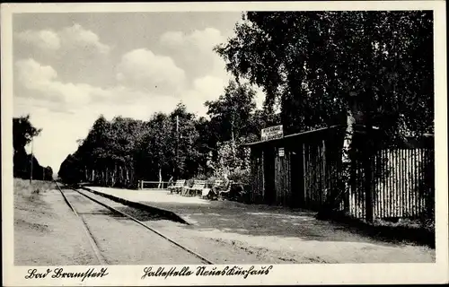 Ak Bad Bramstedt in Holstein, Straßenpartie, neues Kurhaus, Eingang zum Moorbad