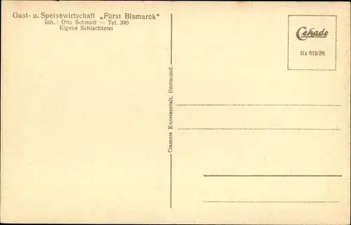 Ak Benneckenstein Oberharz, Gastwirtschaft Fürst Bismarck