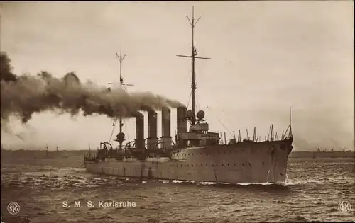 Ak Deutsches Kriegsschiff SMS Karlsruhe, Kleiner Kreuzer, Kaiserliche Marine