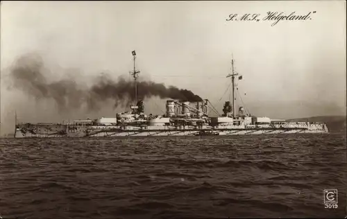 Ak Deutsches Kriegsschiff, SMS Helgoland, Linienschiff