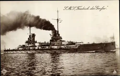 Ak Deutsches Kriegsschiff, SMS Friedrich der Große, Schlachtkreuzer, Kaiserliche Marine