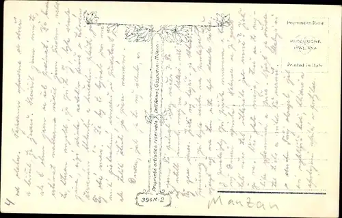 Künstler Ak Mauzan, Küssendes Liebespaar