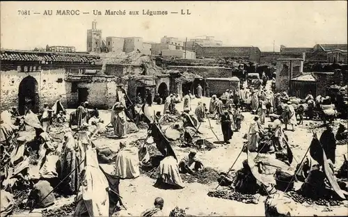 Ak Marokko, Scenes et Types du Maroc, Un Marche aux Legumes