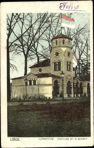 Ak Liège Lüttich Wallonien, Exposition 1905, Pavillon de la Serbie